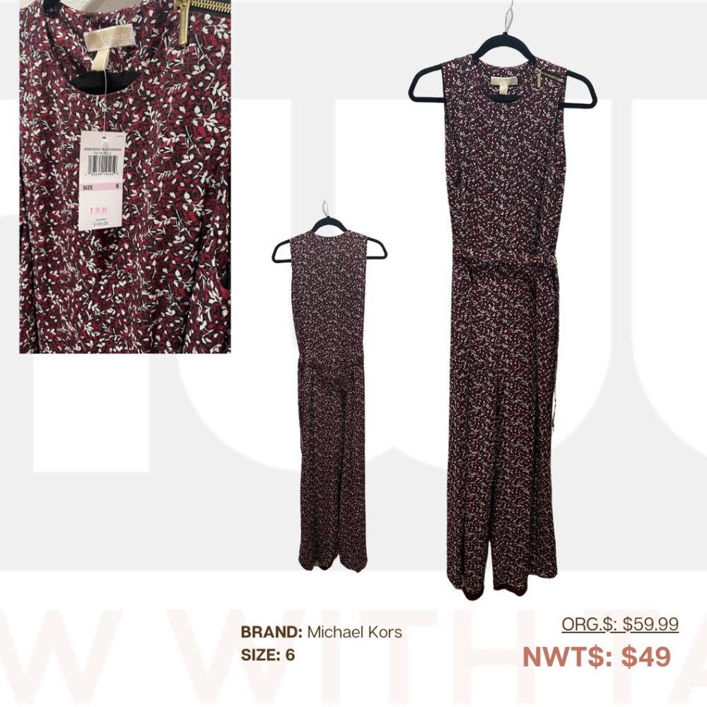 Michael Kors, Red Pattern Jumper, 6, NWT